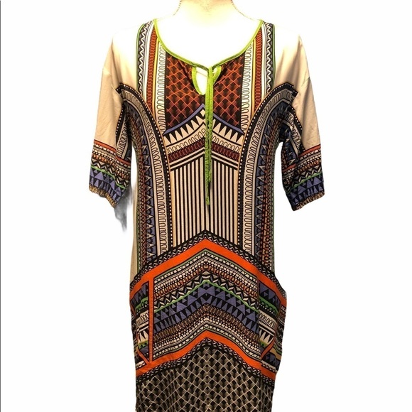 HARPER - WOMENS AZTEC PATTERN DRESS SIZE MEDIUM - Picture 1 of 10